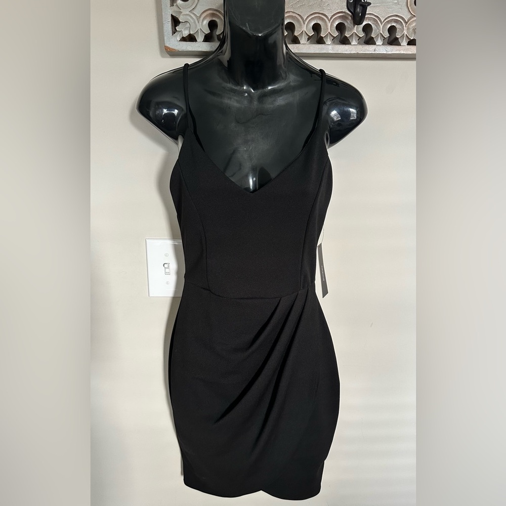 LULUS Forever Your Girl Bodycon Little Black Cocktail Dress Size M NWT